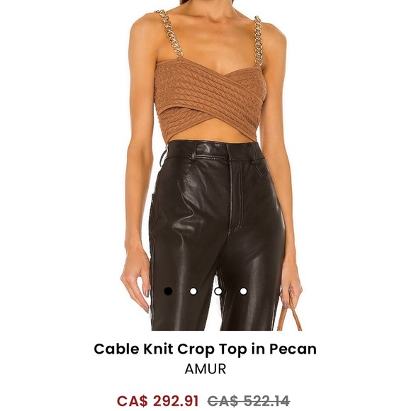 AMUR Cable Knit Crop Top - Picture 7 of 7